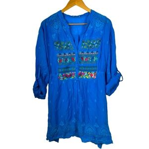 Johnny Was Embroidered Floral Tunic Size 3X